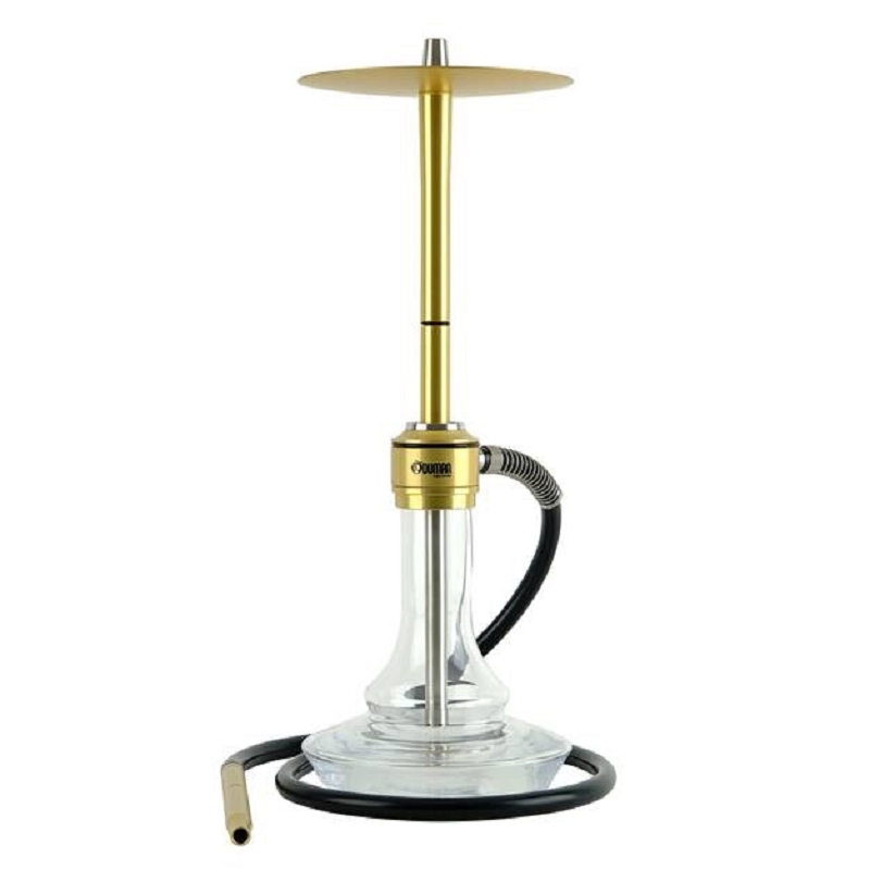 Oduman Nova Hookah - Clear glass-Gold body